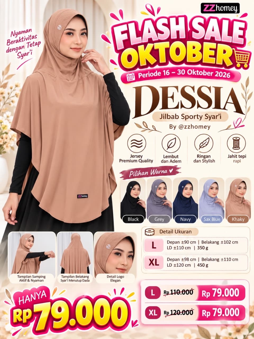 Dessia Jilbab Sporty Syar'i New